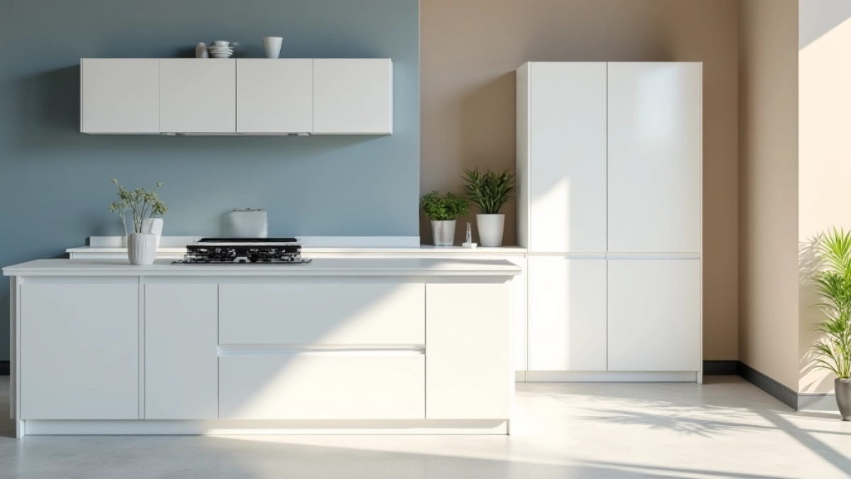 białe meble kuchenne a kolor ścian