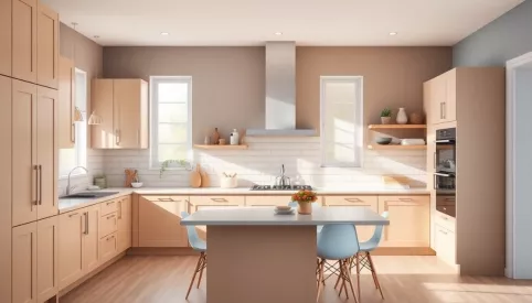 Jaki kolor ścian do beżowych mebli w kuchni