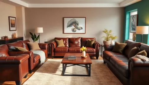 Jaki kolor ścian do brązowych mebli w salonie