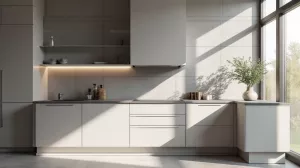 Jakie meble do szarych płytek w kuchni