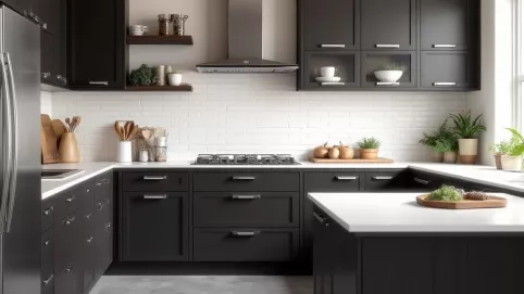 jakie płytki do ciemnych mebli kuchennych