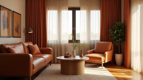 Jakie zasłony do brązowych mebli