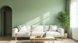 modne kolory ścian do jasnych mebli