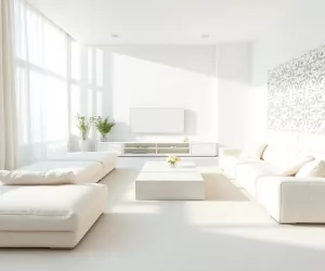Salon z białymi meblami inspiracje