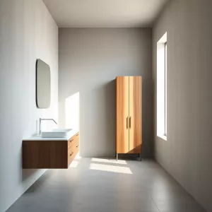 szara łazienka jakie meble